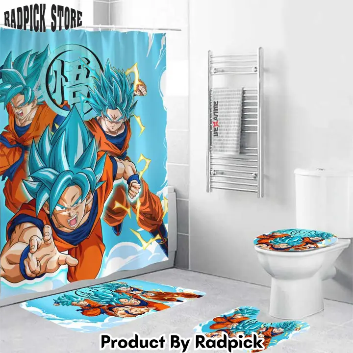 Dragon ball anime goku blue combo bathroom set   rp0200087